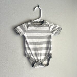 Circo Gray and White Striped Bodysuit